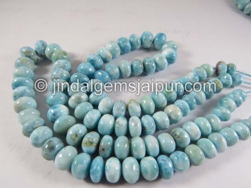 Larimar Far Smooth Roundelle Shape Beads